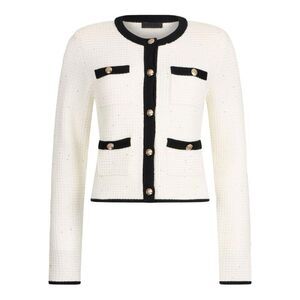 LIU JO Women's Longline Insulated Puffer Coat Women LATTE NERO Coats & Jackets